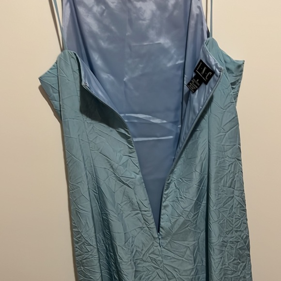 INC International Concepts 100% silk maxi dress - light blue - size 8 - Picture 3 of 8